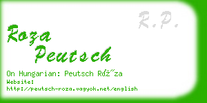 roza peutsch business card